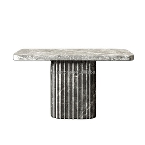 Dougbuild đá cá tính tùy chỉnh thiết kế flutted chân cơ sở hiện đại phong cách grey đá Philippines đá cẩm thạch bảng - Product Image 2