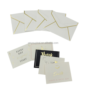Premium Quality <strong>A7</strong> Gold Foil Envelopes White Gift <strong>Card</strong> and Envelope Custom Greeting Thank You <strong>Card</strong> With Envelope - Product Image 1