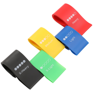 TORQUE Logotipo impreso personalizado Gimnasio Fitness Ejercicio Bandas Set Antideslizante Látex elástico Resistencia Loop - Product Image 4