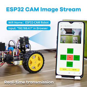 LAFVIN 4WD Smart Robot Auto ESP32 Kamera Wifi Automation Kit für Arduino ESP Roboter mit Codes Tutorial Komplettes Lernkit