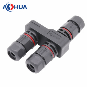 Screw Fixing Type 2PIN Assembly Cable <strong>Connector</strong> 1 <strong>Input</strong> 2/3/4 Cables <strong>Output</strong> DC <strong>Connector</strong> M16 Parallel LED Wire Plug - Product Image 3
