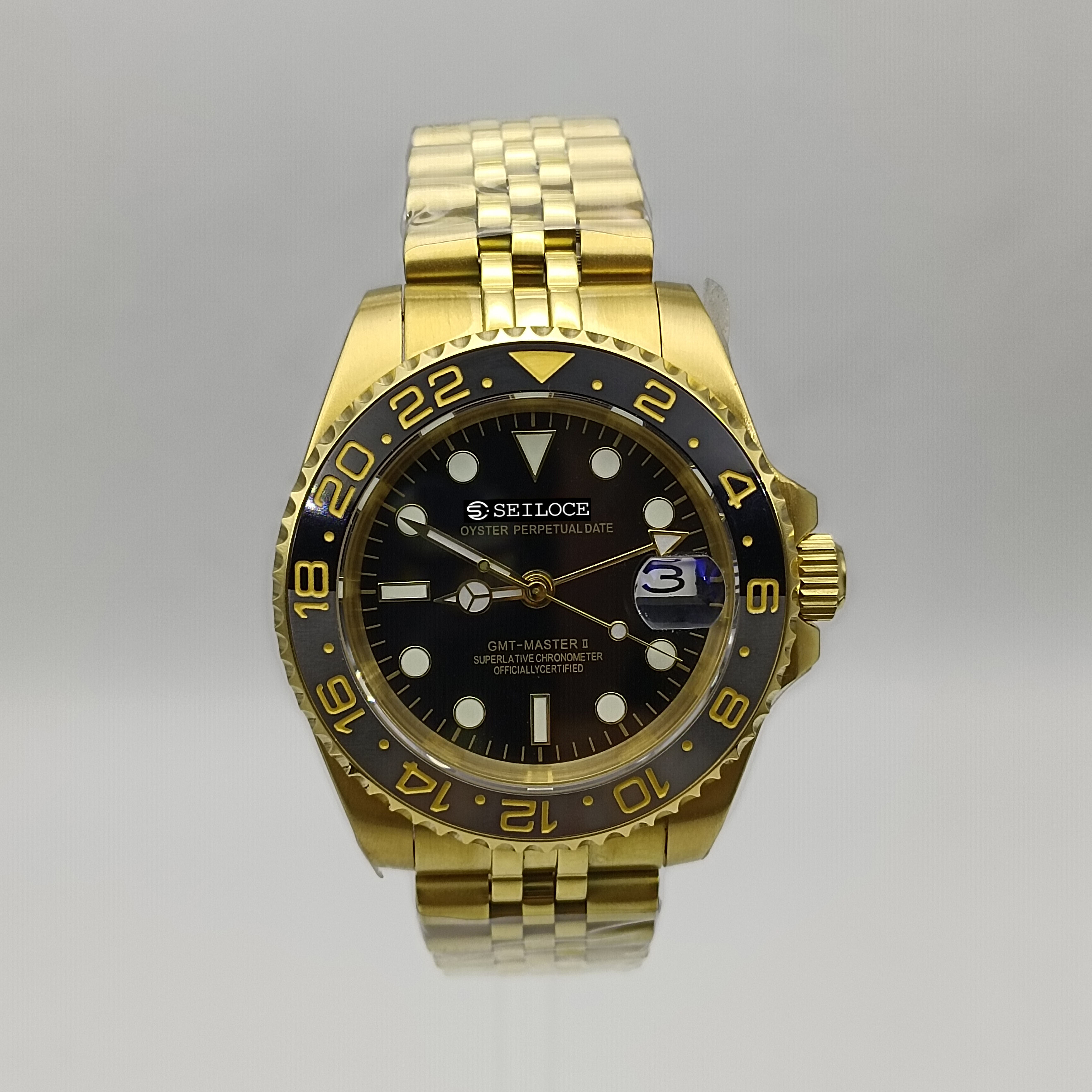 Gold Case+Black Dial