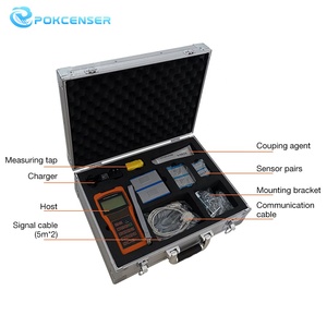 Sensörde kelepçe ile ucuz dijital RS232 su el taşınabilir ultrasonik akış ölçer - Product Image 6