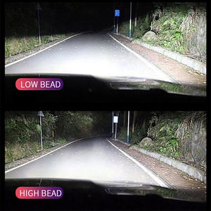 HAIZG yeni led ışık 2sides led ışık oto parçası far yüksek güç 2pcs cob çip ampul h7 araba led far - Product Image 4