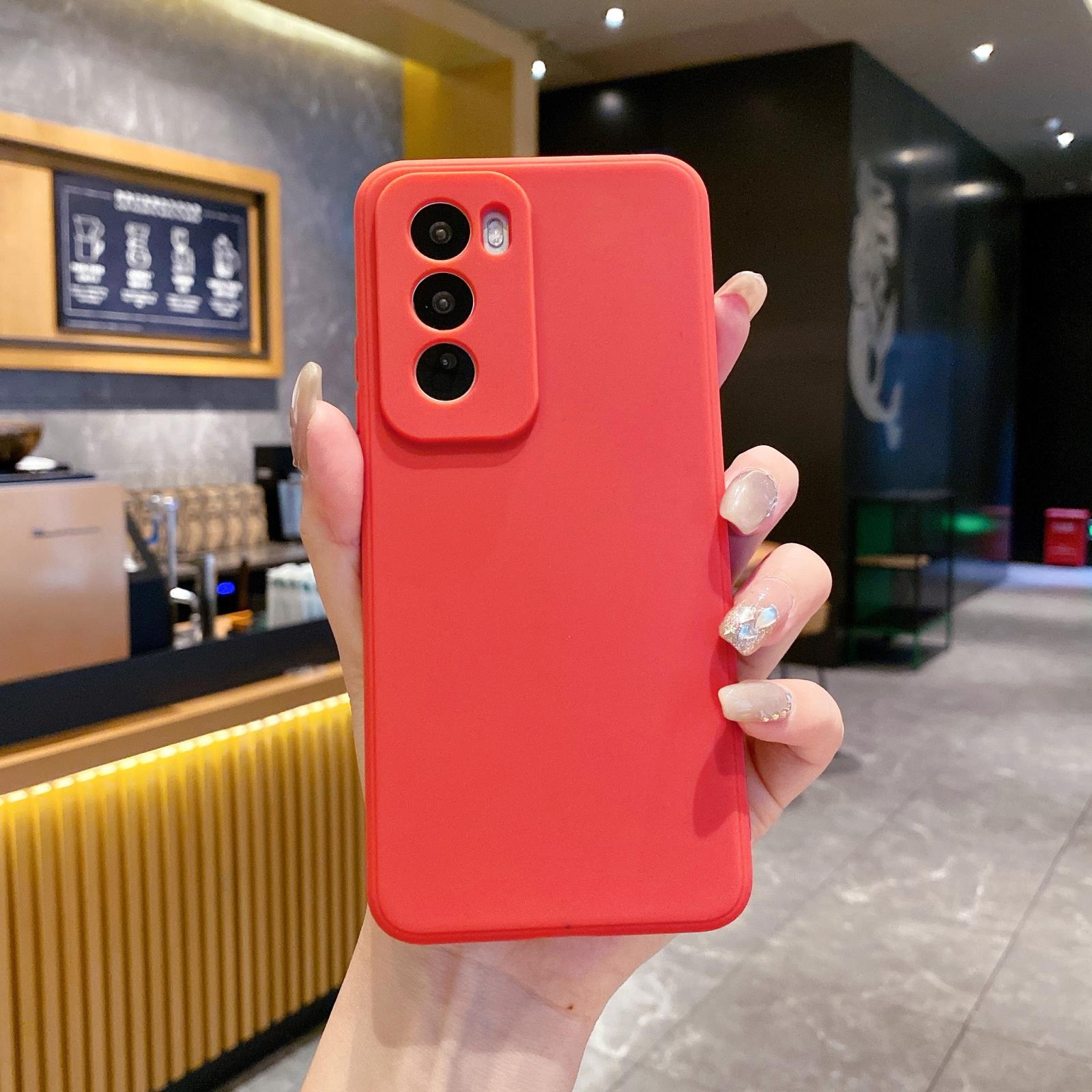 Straight edge-camellia red