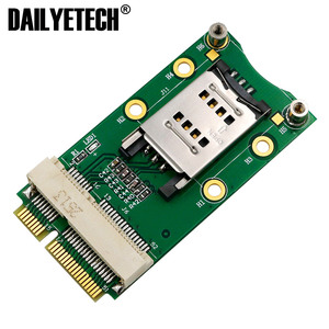 Mini kapaklı/kendinden elastik PCI-E adaptörü için SIM kart yuvası ile 2G/3G/4G WWAN LTE WLAN CDMA HSPA MODEM GPS kartı 60*30*10mm - Product Image 1
