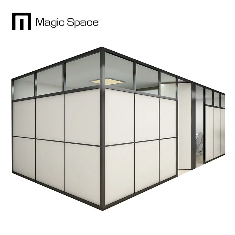 Modular Office Furniture Glass Customized Aluminium Office Cubicle Glass Partition Wall For Office