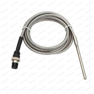 M12 Connector 1M 2M Bellows with PT100 <strong>PT1000</strong> PT500 <strong>Temperature</strong> <strong>Sensors</strong> - Product Image 1