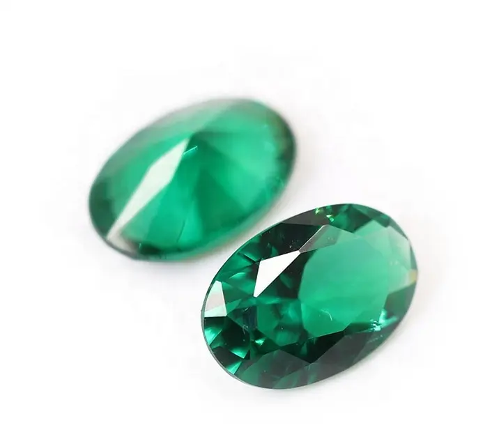 Green spinel Gems Synthetic Oval Shape Cut loose Spinel Gemstone Nanosital Loose Gemstone
