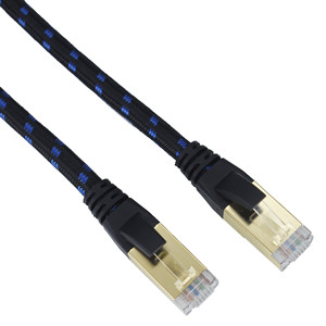 Fabrika özelleştirilmiş çinko alaşım CAT8 ağ kablosu 8P8C RJ45 Ethernet kablosu saf bakır korumalı tel - Product Image 5