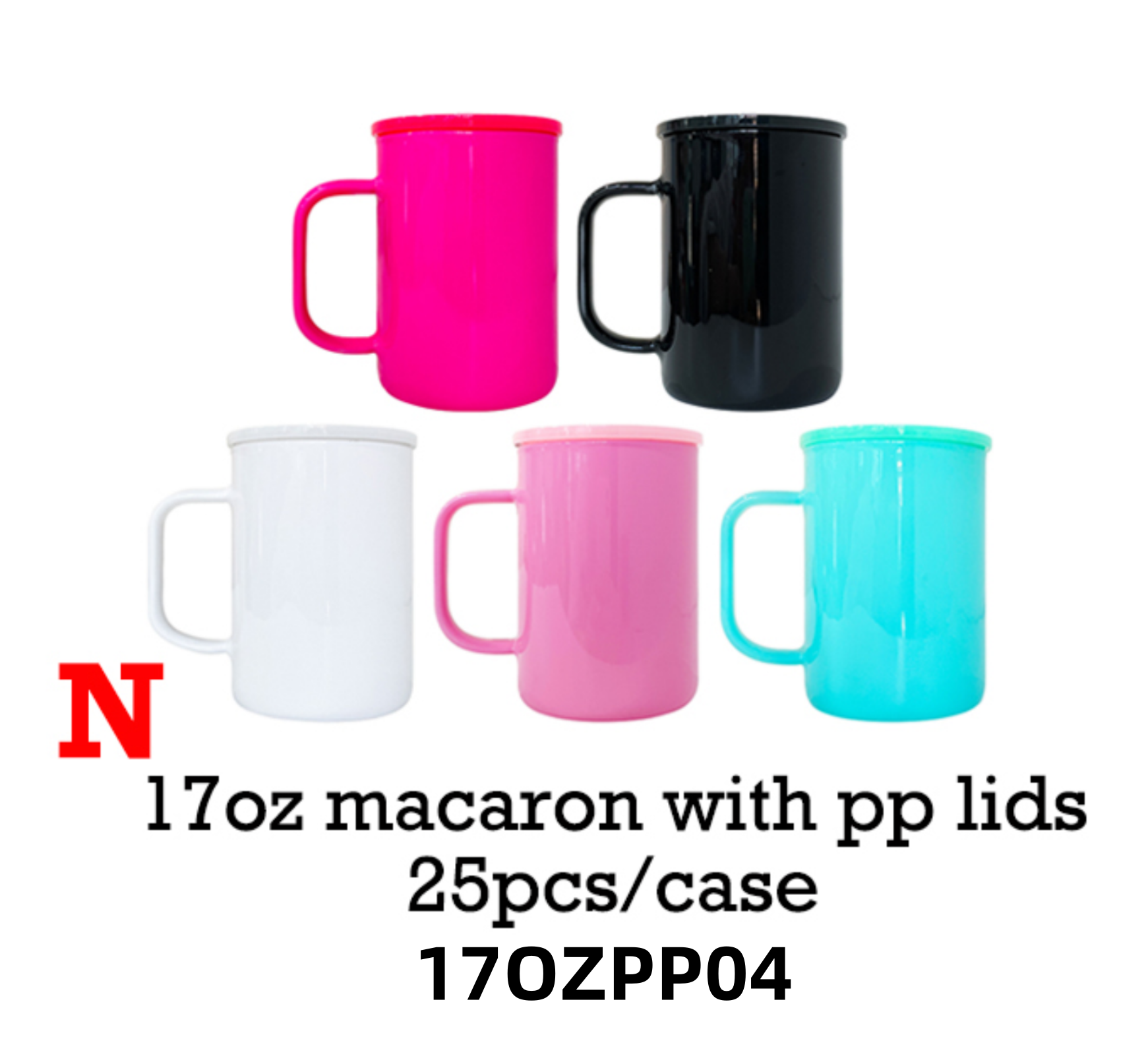 17OZPP04 17oz Macaron with pp lid