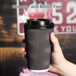 Customized Printing Disposable 55 ml 80ml Biodegradable Tea Coffee <strong>Cup</strong> <strong>6oz</strong> Pla Coated Paper <strong>Cups</strong> with Handles - Product Image 5