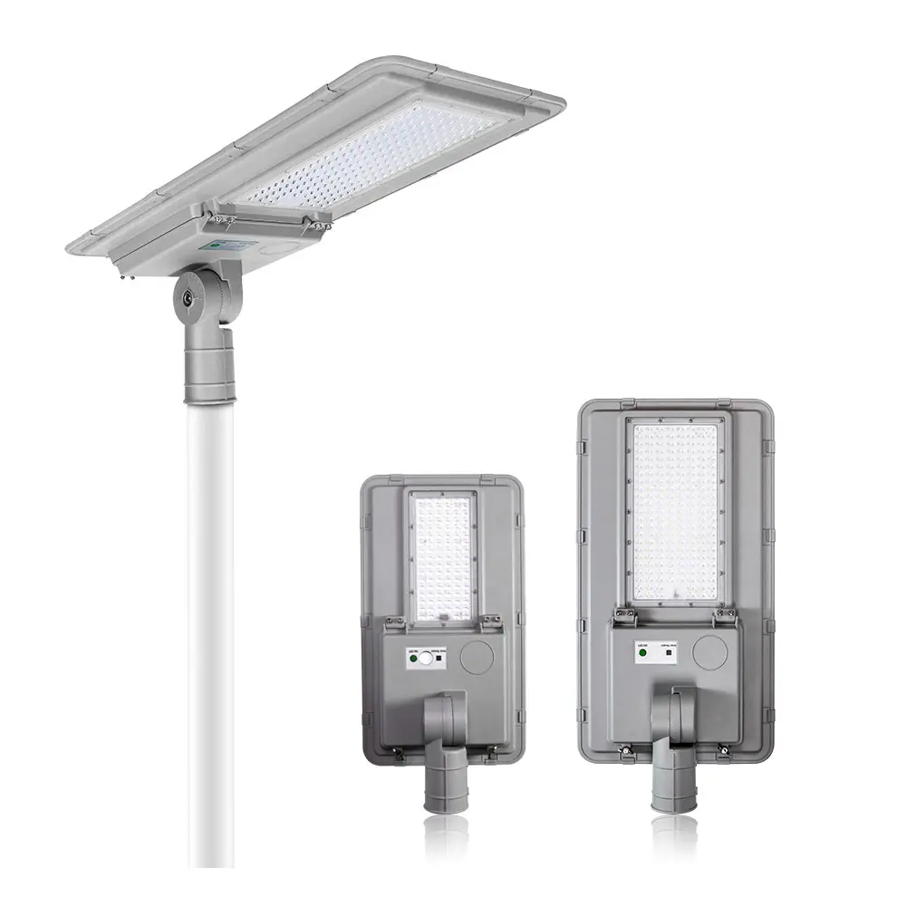 IP65 lâmpadas solares impermeáveis 60W 100W 150W 200W Ao ar livre tudo em um LED Solar Street Light