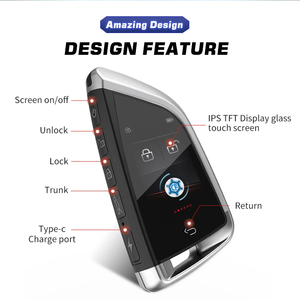 2024 nuevo Universal GPS Smart Remote Car Key Keyless Entry Push Start/Stop Auto Lock con pantalla táctil LCD para - Product Image 3