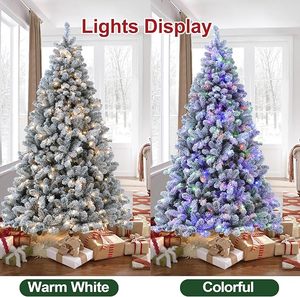 PE PVC Mixed Snow Artificial <strong>Tree</strong> White LED Christmas <strong>Tree</strong> with Led Lights and Snow Effect Christmas Ball <strong>Tree</strong> Ornaments - Product Image 3