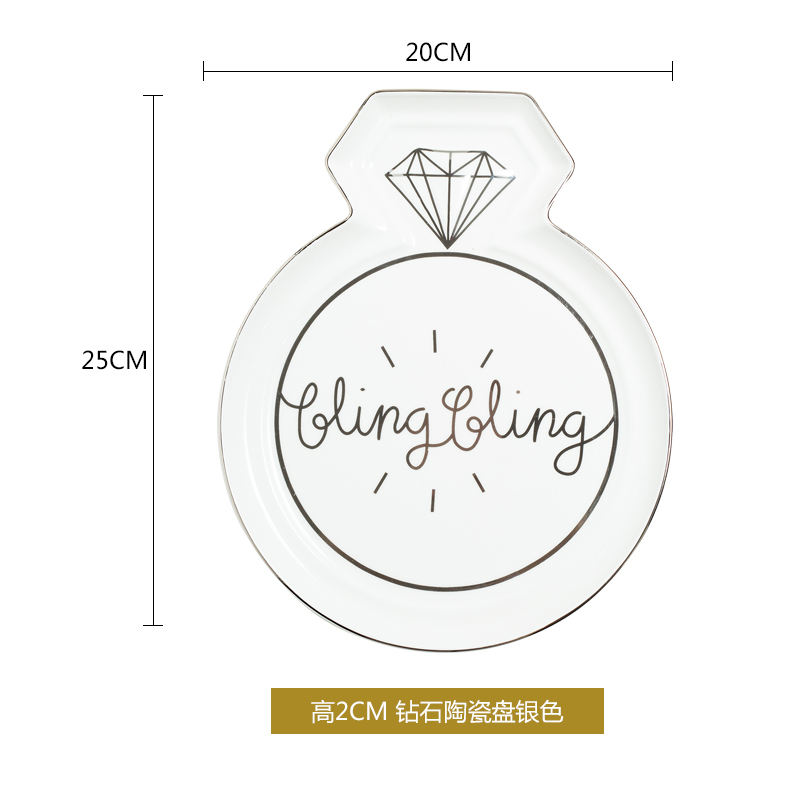 Plata de la placa del diamante