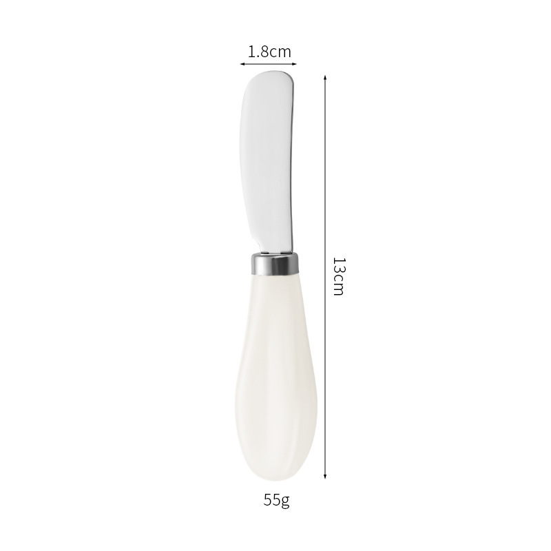 White handle butter knife