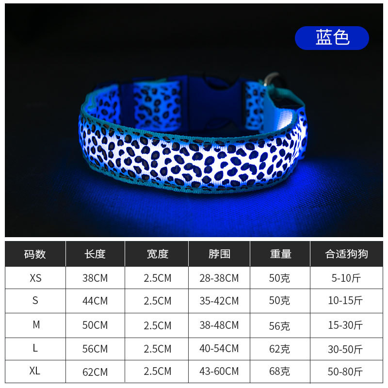 Leopard print choker - blue