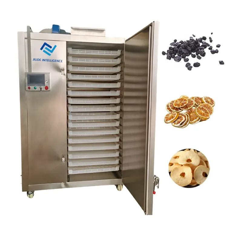 80 KG-150KG kapasiteli akıllı PLC cihazı meyve kurutma makinesi sıcak hava kurutucu manyok gıda kurutma makinesi