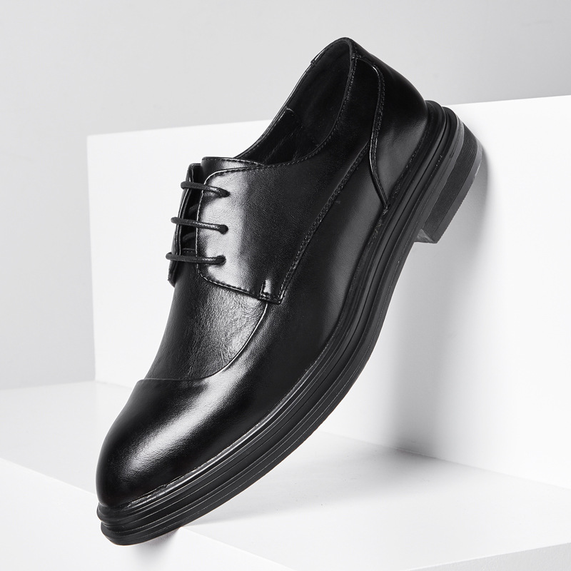 Stylish High End Premium leather Fashionable Casual Dress Less Up Shoe For Men Brown S219-3532 (STOCK ITEM) 8 PRISTINE