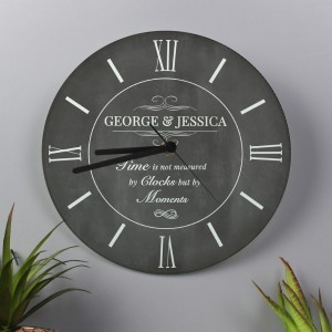 Regalo di natale personalizzato progettato orologio da parete in ardesia creativo