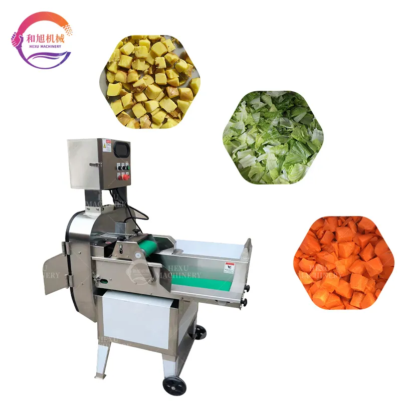 Machine électrique industrielle de découpe de cubes de pommes de terre en dés de carottes et de choux légumes
