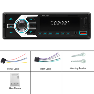 Podofo araba MP3 çalar 1 Din araba radyo Stereo BT/USB/SD/AUX-IN/FM ses asistanı radyo - Product Image 6