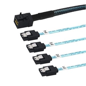 SFF-8643 MINI SAS HD เป็น4 SATA สำหรับฮาร์ดดิสก์6Gbps Data Server RAID - Product Image 5