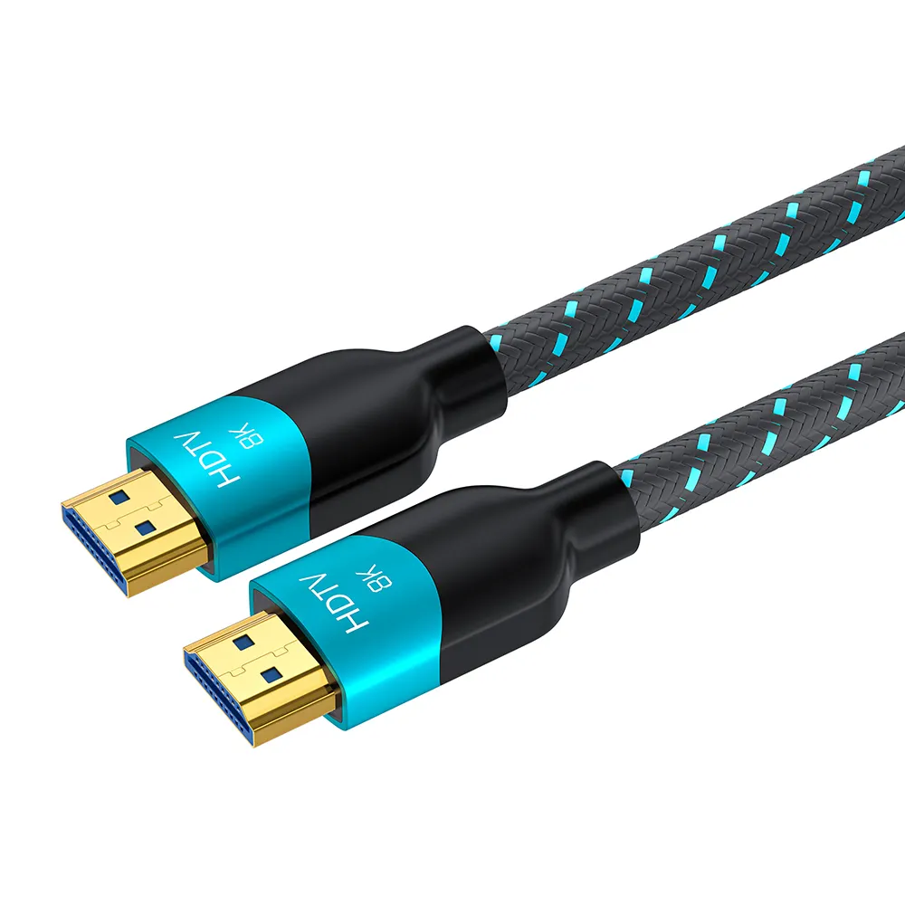Новый Плетеный 8K высокоскоростной HDMI видео кабель 4K позолоченный 2,1 8K HDMI кабель используется для HDTV PS4 синий DVD