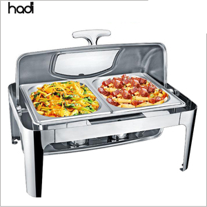 Hadi 9L hình chữ nhật thép không gỉ thực phẩm ấm hơn cho khách sạn nhà hàng bán buôn tự chọn đồ nấu nướng nóng lên giữ thiết bị - Product Image 2