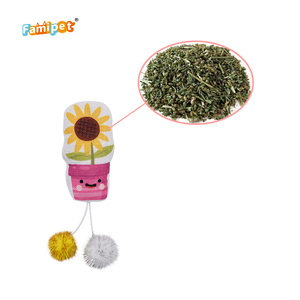 Famipet fabricante personalizado nuevo diseño de planta en maceta gatito juguete suave peluche mascota gato juguete conjunto con hierba gatera - Product Image 3