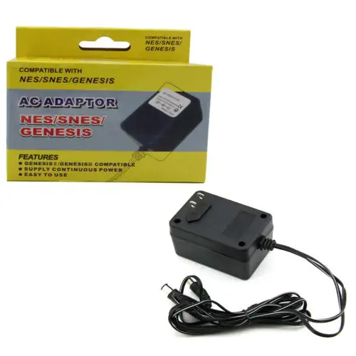 3 in1 US Plug AC DC Adapter Power Supply Charger HYC-9V50 per NES per SNES per Genesis con pacchetto