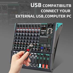 Depusheng PA8 MP3 <strong>Computer</strong> Input Built-in 99 Reverb Effect 8 Channel Digital Professional <strong>Audio</strong> Mixer