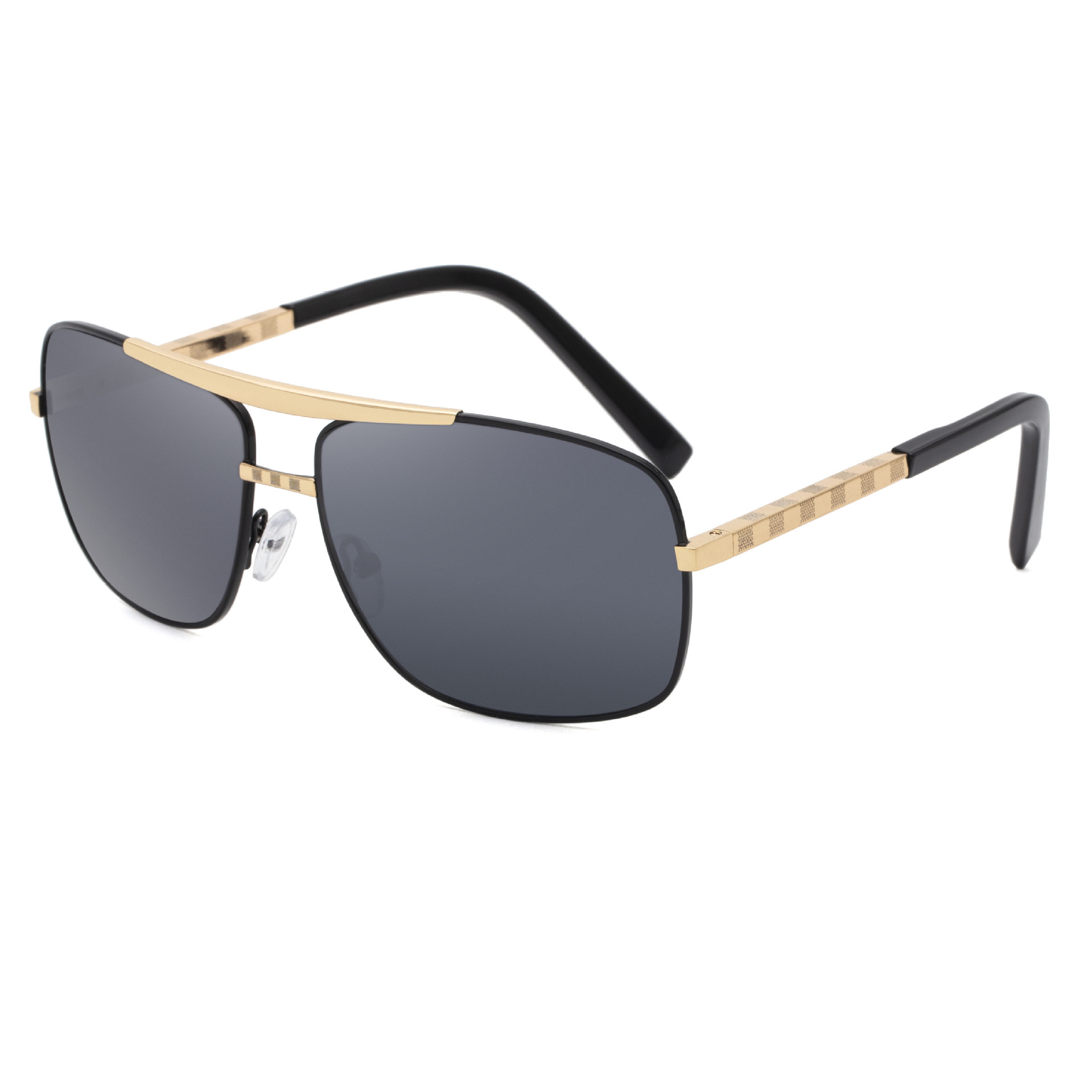 C5.Gold Blk Frame Solid Blk Lens