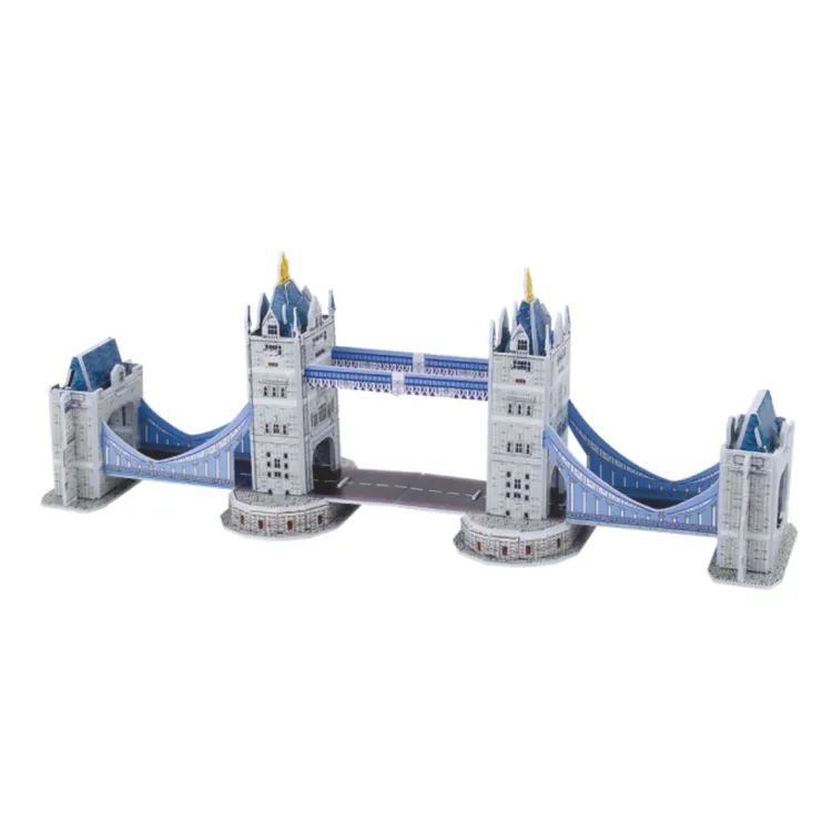 Fabbrica Diretta Giocattoli per Bambini di Costruzione di Fama Mondiale London Tower Bridge Modello Della Carta di Puzzle Mini Iq 3D di Puzzle