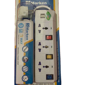 Prezzo a buon mercato Universale Multi Plug Sockets 3 Presa Power Strip Interruttore Individuale con 2 USB