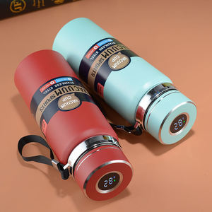 Công suất lớn đôi tường thông minh phích Flask LED kỹ thuật số hiển thị nhiệt độ thép không gỉ chân không Nước hoa cuộn trên chai - Product Image 4