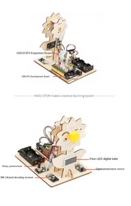 DIY arduino игрушка для графического программирования Робототехника научные экспериментальные материалы программируемый пульт дистанционного управления вентилятор