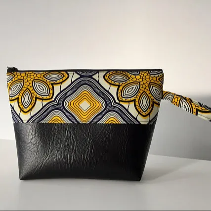 Bolsas de maquillaje con estampado africano, accesorios de viaje, bolsa de lavado