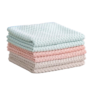 Ningbo fabrika doğrudan toptan mısır Rag mikrofiber mutfak temizlik bezi özel Logo süper emici ve hızlı kuru - Product Image 2