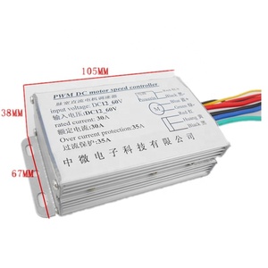 12V High Power Linear <strong>DC</strong> <strong>Motor</strong> Governor <strong>Controller</strong> 24V 36V 48V 60V <strong>DC</strong> <strong>PWM</strong> Infinitely Variable <strong>Speed</strong> Switch <strong>30A</strong> - Product Image 2