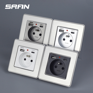 SRAN Usb 12v 5 9v双端口开关欧盟快速充电电源插座，带usb端口 - Product Image 5