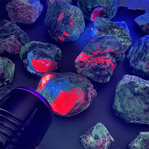 Natural <strong>Rock</strong> Raw Stone Healing Quartz Crystal <strong>Ruby</strong> <strong>in</strong> Zoisite Raw Stone for Sale - Product Image 4
