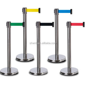 Đường chia cực băng thép có thể thu vào vành đai rào cản kiểm soát đám đông stanchion bài có thể thu vào vành đai rào cản bài viết - Product Image 1