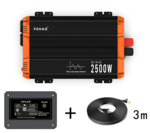 KSC 2500Wインバーター12v/24v/48v〜220v/230v/240v、LCDディスプレイとリモコン付き - Product Image 1