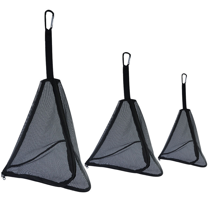 Bolsa colgante de red de secado triangular