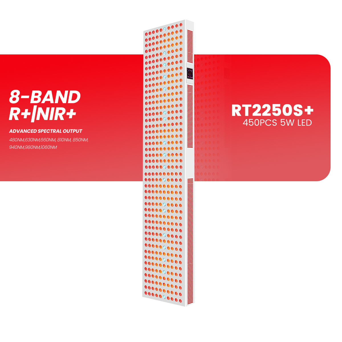 RT2250S+ แผงบำบัดด้วยแสงสีแดงเต็มตัว 2250W