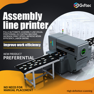 Giftec Advanced Printing Machine Industrial G6 AI UV Conveyor Food Printer 1300mm Width <strong>No</strong> <strong>Length</strong> <strong>Limit</strong> for Biscuit Print