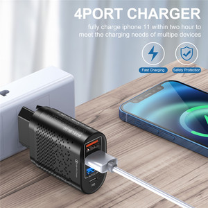 USB şarj aleti tip C hızlı şarj 3 port USB şarj hızlı şarj için iPhone Macbook Samsung S21 Xiaomi seyahat adaptörü - Product Image 6