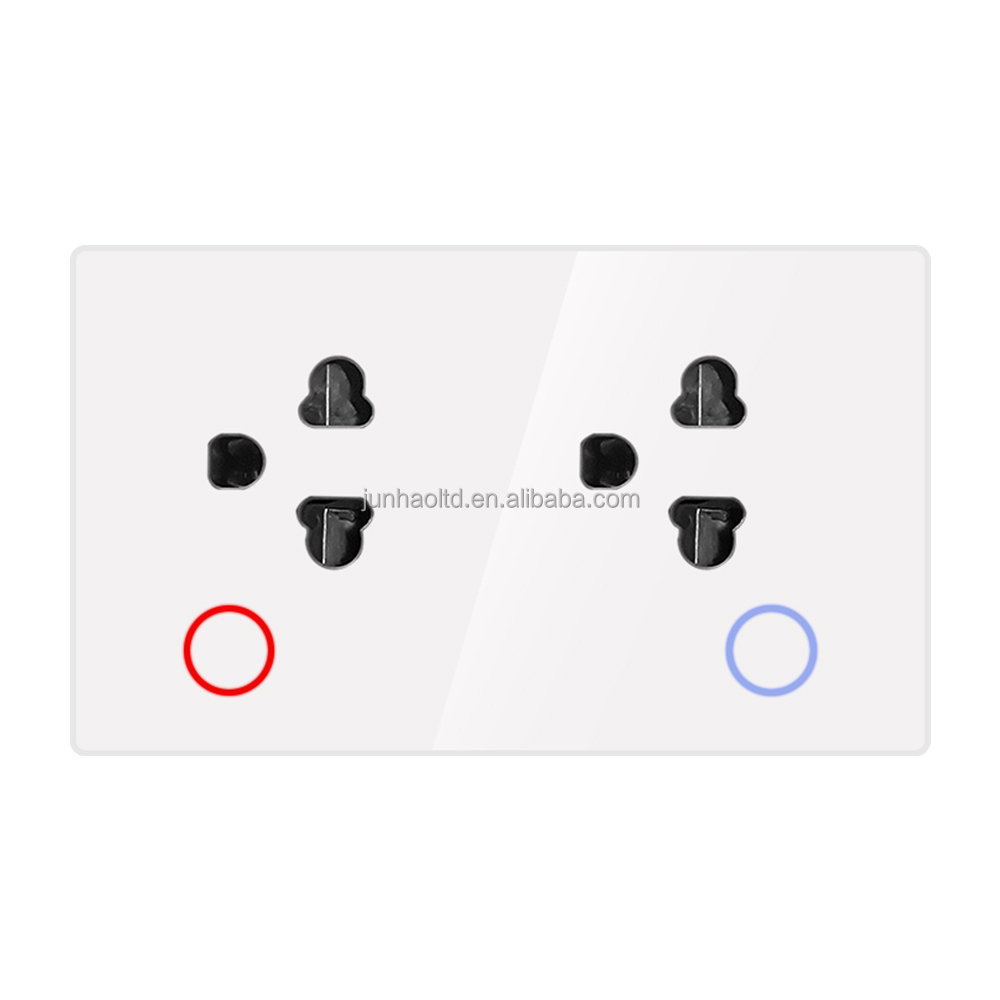 Tuya Zigbee - Enchufe tailandés sin USB - Panel de vidrio
